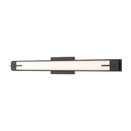 Z-Lite Chase 1 Light Vanity, 33in. W x 4.5in. H, Matte Black 4100-33W-MB-LED